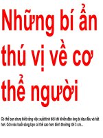 di truyền học những bí ẩn thú vị về cơ thể người