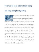 Tổ chức kế toán trách nhiệm trong các tổng công ty xây dựng pot