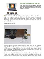 Khắc phục lỗi khi laptop bắt Wi-Fi yếu