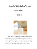 Chuyện “dinh dưỡng” trong nước uống (Kỳ 1) pot