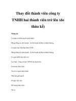 Thay đổi thành viên công ty TNHH hai thành viên trở lên (do thừa kế) ppsx