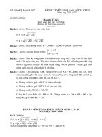 Tặng trường THCS Vân Dương đề toán 9