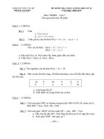 ĐỀ THI TOÁN 7 (HKII)