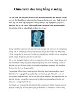 Chữa bệnh đau lưng bằng xi măng ppt