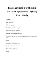 Bán doanh nghiệp tư nhân đối với doanh nghiệp tư nhân (trong khu kinh tế) pdf