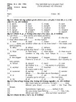 ĐỀ THAM KHẢO HỌC KÌ 2 - LẦN 8- LỚP 6 - 2009 - 2010