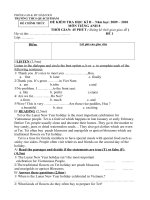 ĐỀ KIỂM TRA HKII - ĐỀ 1 - TA 8