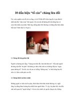 10 dấu hiệu “tố cáo” chàng lừa dối pot