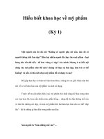 Hiểu biết khoa học về mỹ phẩm (Kỳ 1) ppt