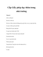 Cấp Giấy phép dạy thêm trong nhà trường ppt