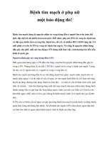 Bệnh tim mạch ở phụ nữ một báo động đỏ! pps