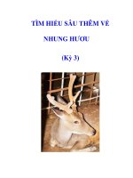 TÌM HIỂU SÂU THÊM VỀ NHUNG HƯƠU (Kỳ 3) pdf