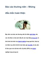 Báo cáo thường niên – Những điều kiền hoàn thiện doc