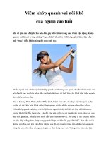 Viêm khớp quanh vai nỗi khổ của người cao tuổi pot