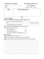 bài thi công nghệ 6