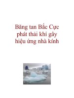 Băng tan Bắc Cực phát thải khí gây hiệu ứng nhà kính ppt