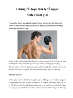 Chứng rối loạn tâm lý về ngọai hình ở nam giới ppt