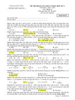 de thi hoc ki 1 lop 12