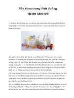 Sữa chua trong dinh dưỡng và sức khỏe trẻ doc