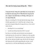 Bảo mật lưu lượng mạng không dây – Phần 1 doc