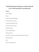 Cấp biển hiệu đạt tiêu chuẩn phục vụ khách du lịch đối với cơ sở kinh doanh dịch vụ ăn uống du lịch ppt