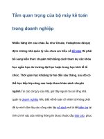 Tầm quan trọng của bộ máy kế toán trong doanh nghiệp pdf