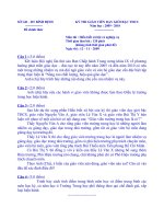 Đề thi hiểu biết xã hội GVDG cấp tỉnh 2009 - Tỉnh Bình Định