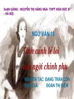 bài giảng tình cảnh lẻ loi của người chinh phụ