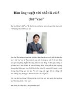 Đàn ông tuyệt vời nhất là có 5 chữ 