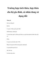 Trường hợp tách thửa, hợp thửa cho hộ gia đình, cá nhân đang sử dụng đất ppt