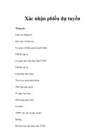 Xác nhận phiếu dự tuyển Thông tin Lĩnh vực thống kê: Giáo dục và Đào tạo Cơ ppsx