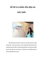 Để đỡ trả nhiều tiền điện do máy lạnh doc