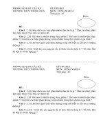 ĐỀ THI HỌC KỲ II MÔN CÔNG NGHỆ 6 NH 2009-2010