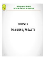 Thẩm định dự án đầu tư