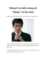 Những lý do khiến chàng nói “không” với hôn nhân doc