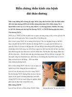 Biến chứng thần kinh của bệnh đái tháo đường ppt