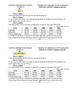 Đề và đáp án thi địa lý 11 HKI (2010-2011)_Đề 3 ppsx