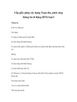 Cấp giấy phép xây dựng Trạm thu, phát sóng thông tin di động (BTS) loại I doc