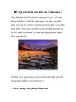 10 việc cần làm sau khi cài Windows 7- P1 doc