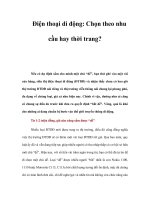 Điện thoại di động: Chọn theo nhu cầu hay thời trang? ppt