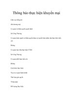 Thông báo thực hiện khuyến mại pptx