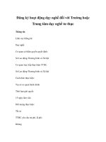 Đăng ký hoạt động dạy nghề đối với Trường hoặc Trung tâm dạy nghề tư thục pot