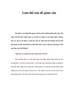 Làm thế nào để giảm cân doc