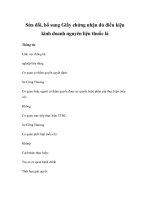 Sửa đổi, bổ sung Giấy chứng nhận đủ điều kiện kinh doanh nguyên liệu thuốc lá docx