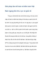 Giải pháp đưa kế toán và kiểm toán Việt Nam ppsx