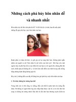 Những cách phá hủy hôn nhân dễ và nhanh nhất ppt