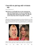 Chọn kiểu tóc phù hợp nhất với khuôn mặt