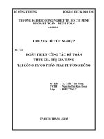 Báo cáo tốt nghiệp về thuế GTGT