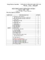 PPCT Tin học lớp 3 Theo Quyết định 50/2003