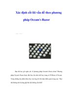 Xác định cốt lõi vấn đề theo phương pháp Occam''''s Razor docx